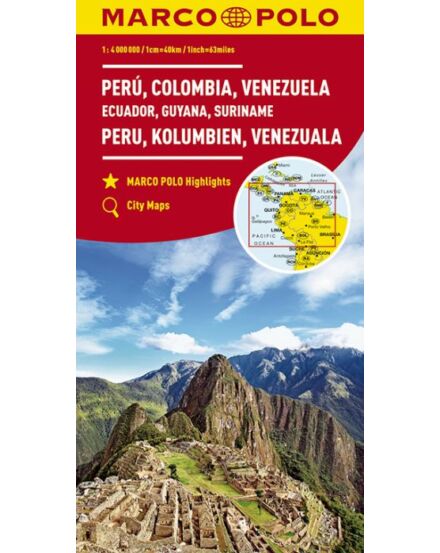 Cartographia Peru, Kolumbia, Venezuela, Ecuador, Guyana, Suriname térkép 9783829739368