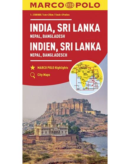 Cartographia India, Sri Lanka, Nepál, Banglades térkép 9783829739443