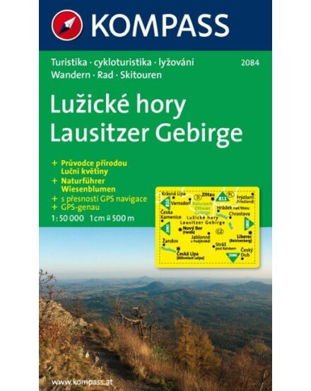 Cartographia K 2084 Lausitzer Gebirge turistatérkép 9783850262125