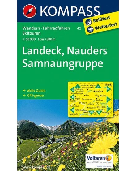 Cartographia  - K 42 Landeck, Nauders, Samnaungruppe turistatérkép