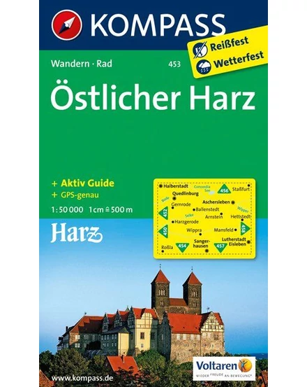 Cartographia K 453 Östlicher Harz (Kelet) turistatérkép 9783850268622