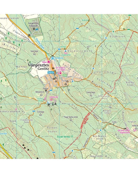 Vértes turistatérkép
