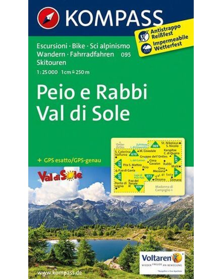 Cartographia K 095 Peio e Rabbi - Val di Sole turistatérkép 9783990442517