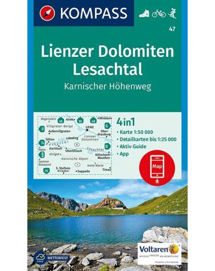 Cartographia K 47 Lienzer Dolomiten-Lesachtal turistatérkép 9783990443811