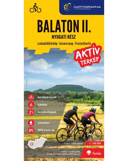 Cartographia Balaton II. aktív térkép - nyugati rész 9789633520178