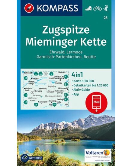 Cartographia  - K 25 Zugspitze, Mieminger Kette turistatérkép