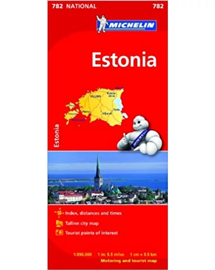 Cartographia Észtország térkép (782) 9782067173880