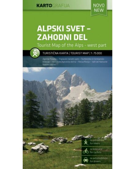Cartographia Szlovén Alpok - Nyugat turistatérkép 3830048521055