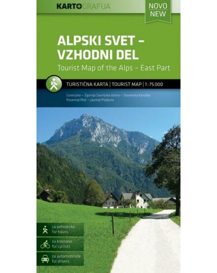 Cartographia Szlovén Alpok - Kelet turistatérkép 3830048521048