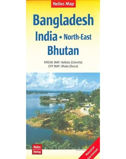 Cartographia Bangladesh, Észak-kelet India, Bhutan térkép 9783865742742