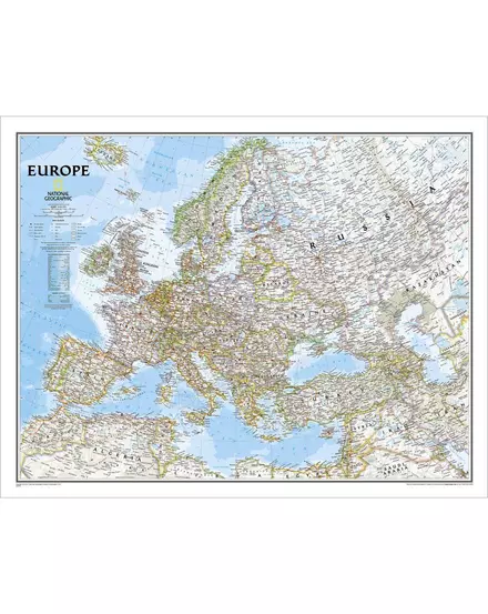 Cartographia Európa falitérkép politikai - National Geographic, hablapos (normál) 