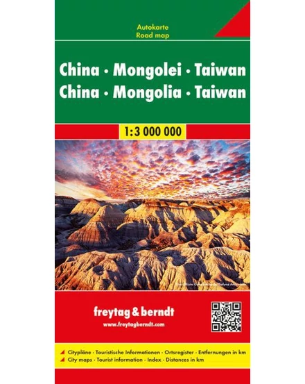 Cartographia Kína, Mongólia, Tajvan térkép (Freytag) 9783707913903
