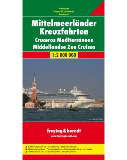 Cartographia Földközi-tenger hajóútvonalai térkép (Freytag) 9783707912906