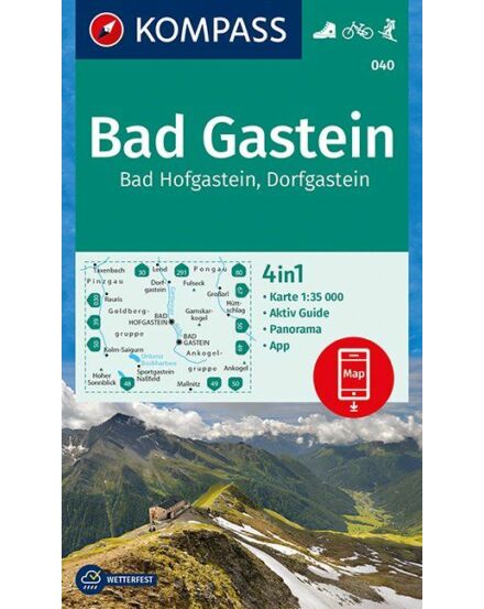 Cartographia K 040 Bad Gastein, Bad Hofgastein, Dorfgastein turistatérkép 9783990443996