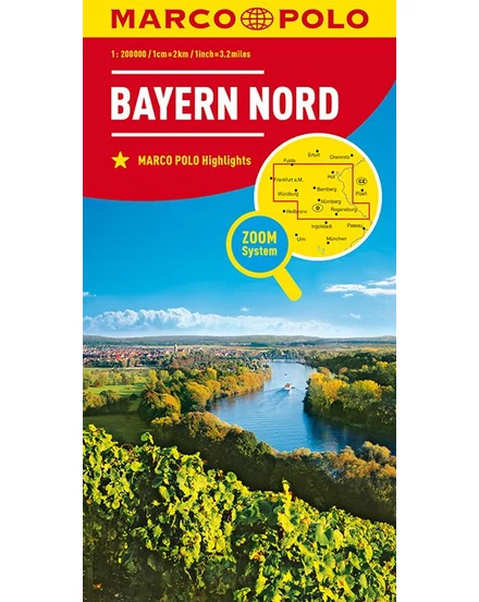 Cartographia Németország résztérkép - Bajorország-Észak 9783829740739