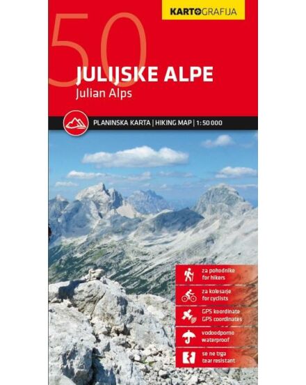 Cartographia Júliai-Alpok turistatérkép 3830048523752