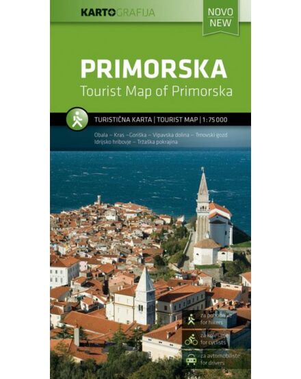 Cartographia Szlovénia tengerpart (Primorska) turistatérkép 3830048521123