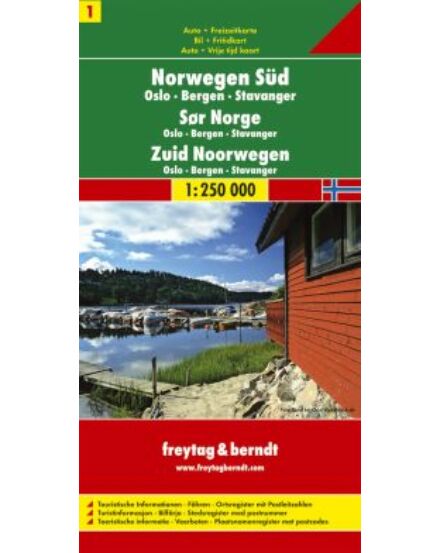 Cartographia Norvégia résztérkép (1) Dél-Norvégia (Freytag) 9783707903164