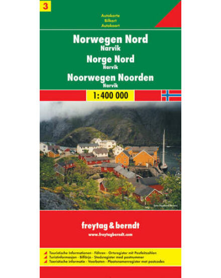 Cartographia Norvégia résztérkép (3) Észak-Norvégia (Freytag) 9783707904642