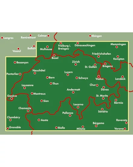 Svájc autótérkép - Freytag