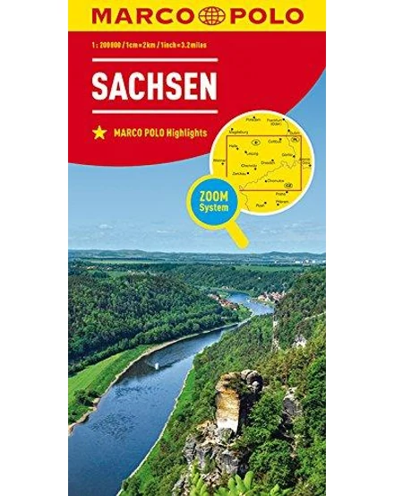Cartographia Németország résztérkép - Szászország 9783829740708