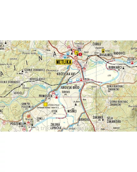 Cartographia Notranjski Kras, Brkini, Dolenjska, Bela krajina turistatérkép 3830048521062