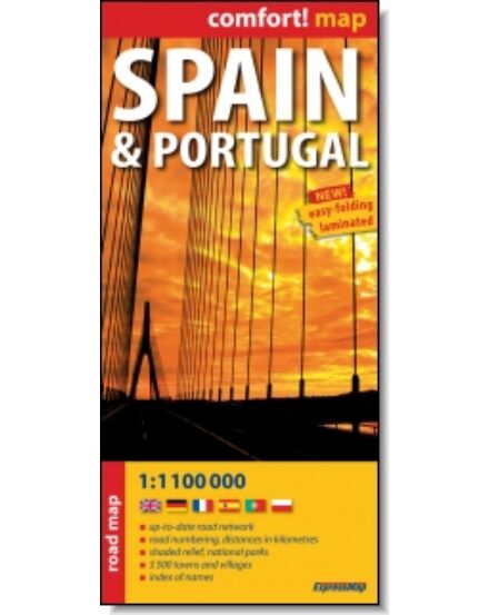 Cartographia Spanyolország, Portugália Comfort térkép 9788375462944