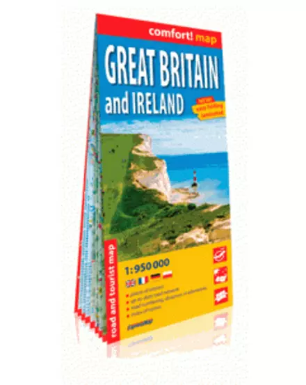 Cartographia Nagy-Britannia és Írország Comfort térkép 9788380462427