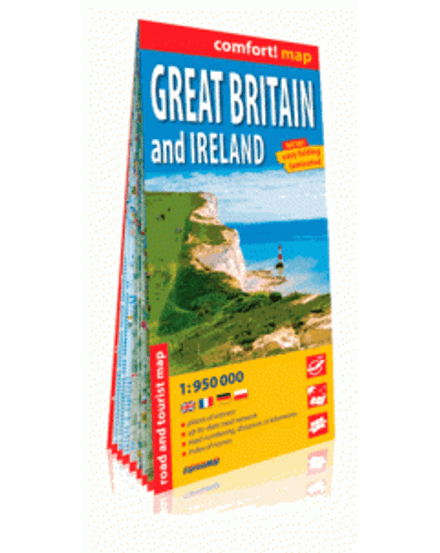 Cartographia Nagy-Britannia és Írország Comfort térkép 9788380465374