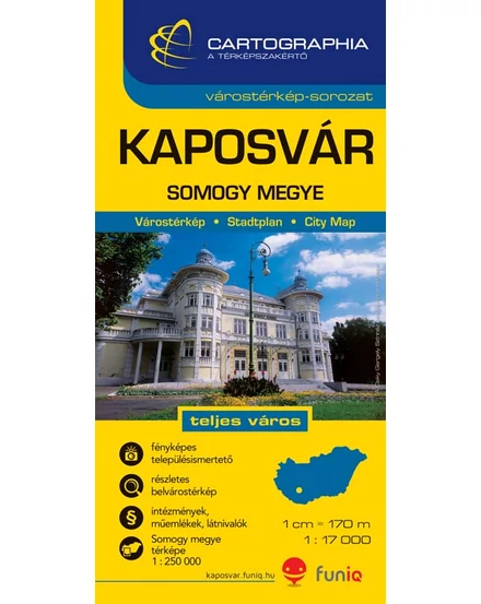 Cartographia Kaposvár várostérkép (+Somogy megye térképe) 9789633526859