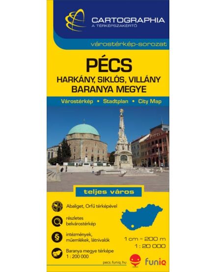 Cartographia Pécs, Harkány, Siklós, Villány várostérkép (+Baranya megye térképe) 9789633526897
