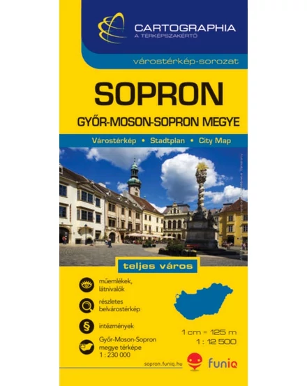 Cartographia Sopron várostérkép (+Győr-Moson-Sopron megye térképe) 9789633526910