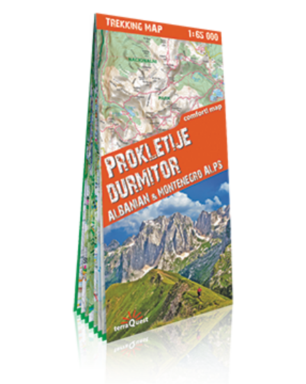 Cartographia Prokletije, Durmitor, Albán- és Montenegrói Alpok trekking térkép 9788361155430