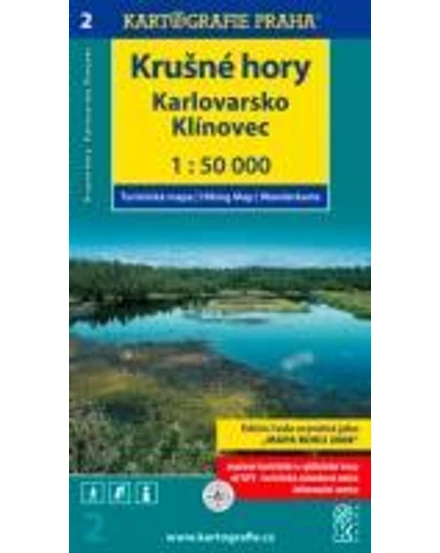 Cartographia TM 2  Érchegység, Karlovy Vary, Klinovec turistatérkép 9788073931636