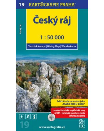 Cartographia  - TM 19 Cseh Paradicsom/Cesky ráj turistatérkép