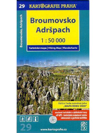 Cartographia  - TM 29 Broumovsko, Adrspach turistatérkép