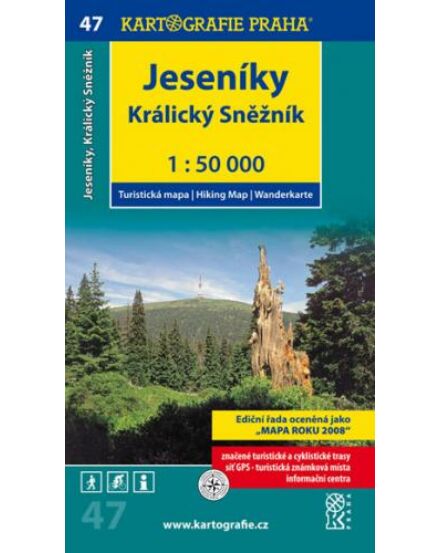 Cartographia TM 47 Jeseník-hegység, Kralicei-havasok/Králicky Sneznik turistatérkép 9788073933081