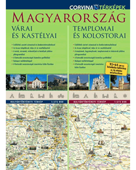 Cartographia Magyarország várai és kastélyai/ templomai és kolostorai duó térkép 9789631363456