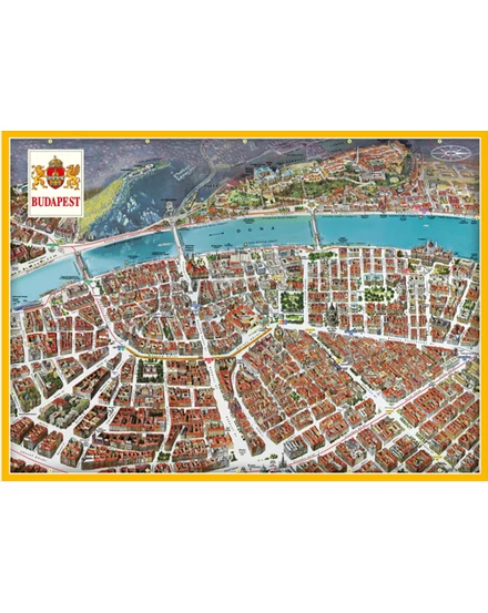 Budapest panorámatérkép (német)