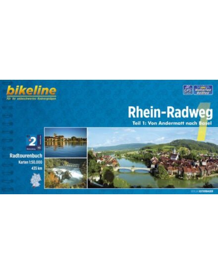 Cartographia Rajna kerékpáros kalauz 1. Andermatt - Basel 9783850004855