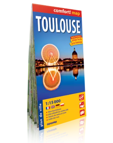 Cartographia Toulouse Comfort várostérkép (laminált) 9788375465655