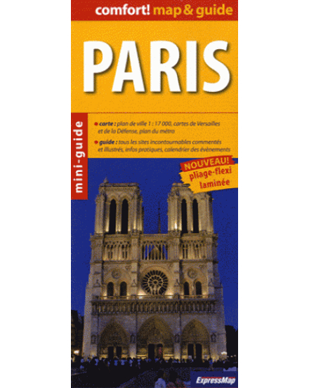 Cartographia Párizs (map&guide) laminált térkép (francia) 9788375461077
