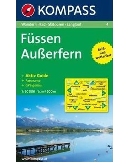 Cartographia K 4 Füssen - Ausserfern turistatérkép 9783854910060