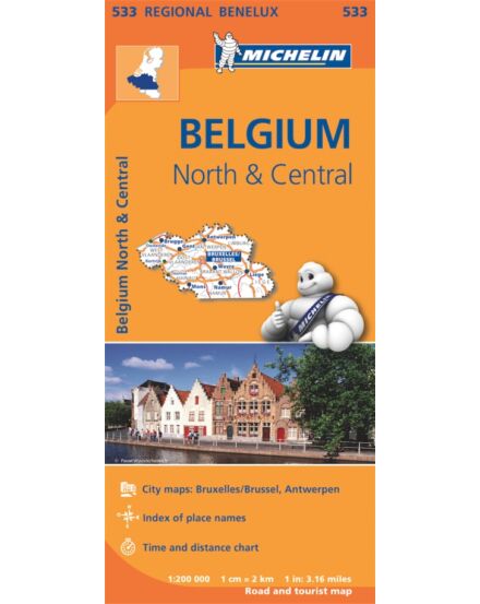 Cartographia Belgium (közép, észak) térkép - Michelin 533 9782067183452