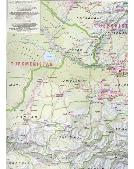 Afganisztán térkép - Nelles