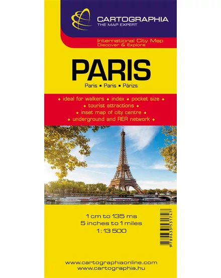 Cartographia Párizs várostérkép 9789633531747