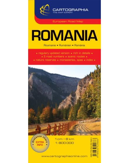Cartographia Románia autótérkép 9789633529683
