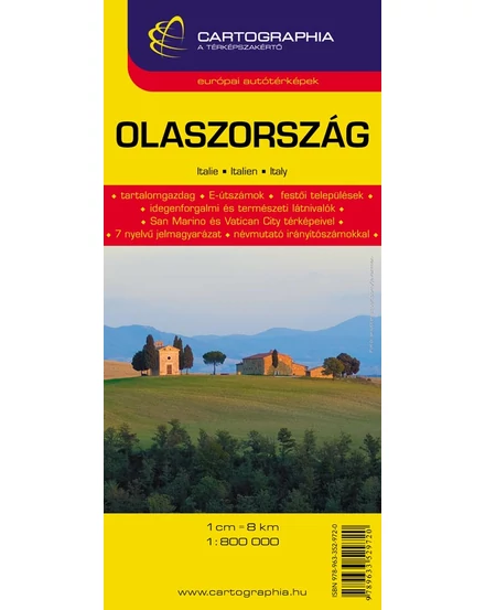 Cartographia Olaszország térkép 9789633529720
