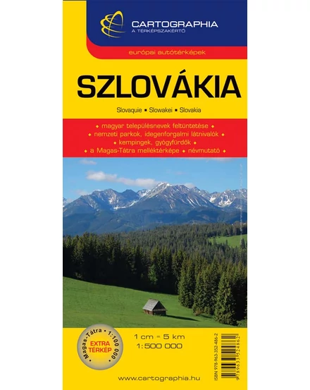 Cartographia Szlovákia térkép 9789633524862