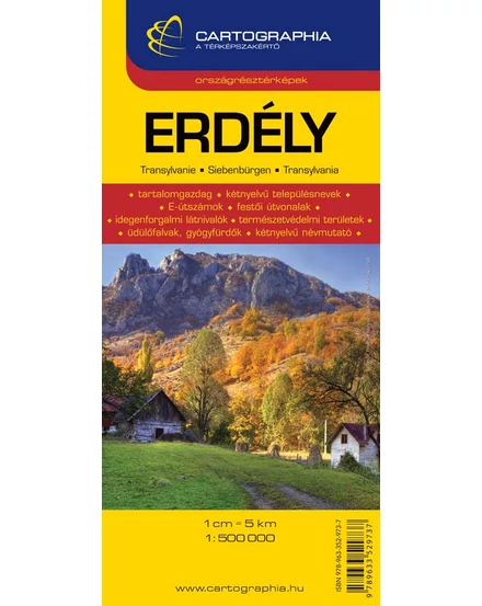 Cartographia Erdély autótérkép 9789633529737